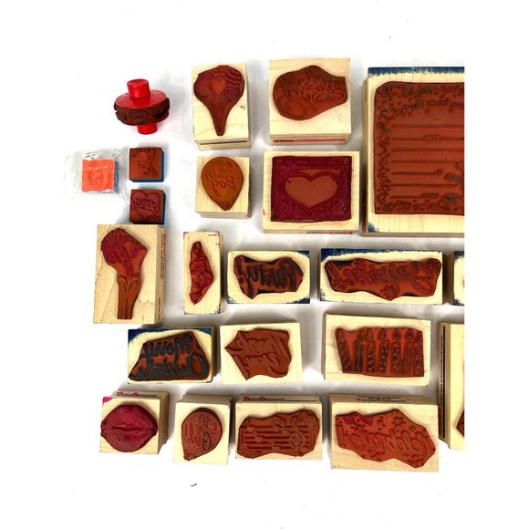 Rubber Stampede Stamps Set Lot Wood Posh Impressions Suzys Zoo Party Vintage 1 - Picture 5 of 10